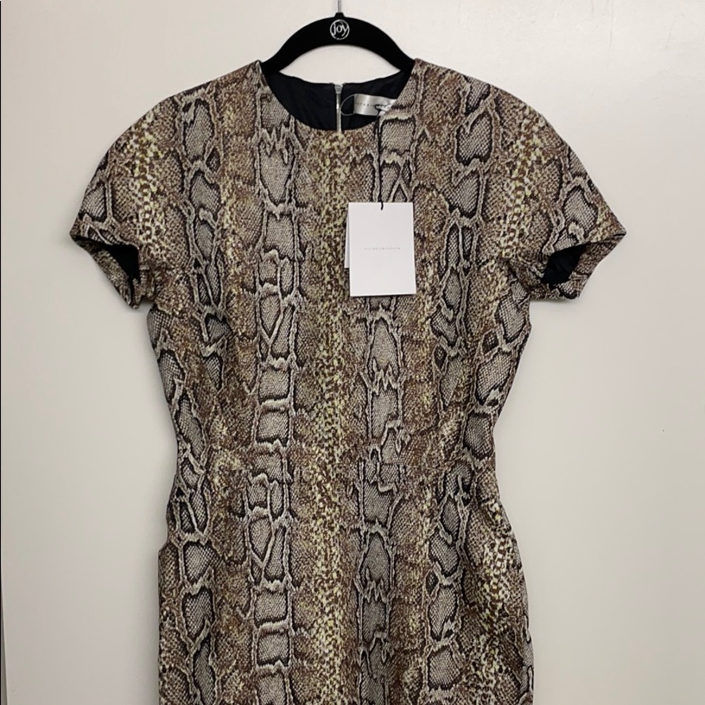 Victoria Beckham Snakeskin Print Sheath Dress NWT